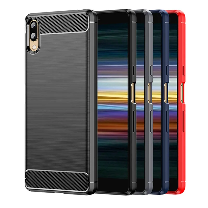 Чехол для Sony Xperia L3 чехол L 3 силиконовый бампер из углеродного волокна мягкий ТПУ