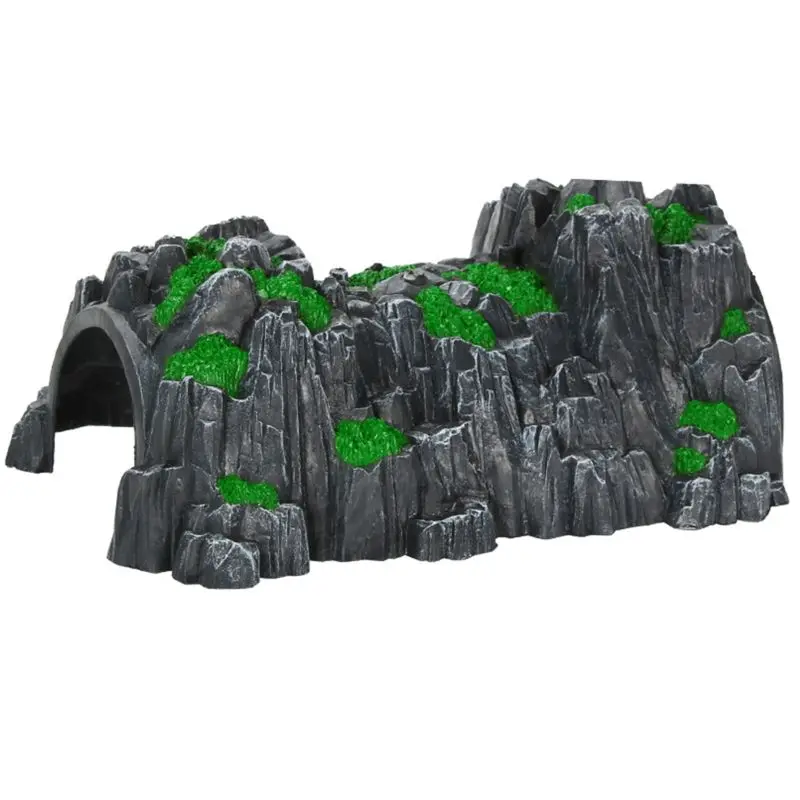 Высокое качество Пластиковые Rockery туннель трек поезд слот железнодорожные