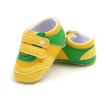 

Yellow PU Casual Tennis Shoes Sport Sneakers Newborn Baby Boy Shoes Infant Comfort Non-Slip Toddler Shoes