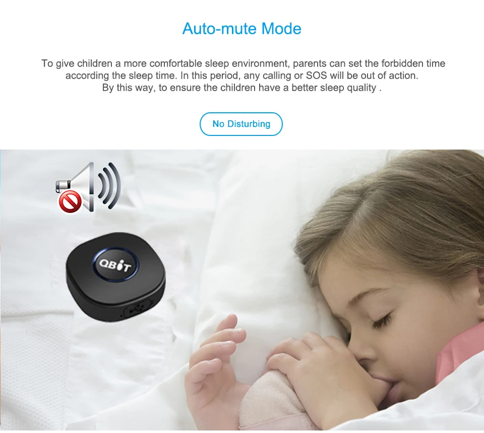 Mini Portable Qbit GPS Tracker with Anti-theft GPS Tracking& SMS Locator for Kids Elderly Pets PC& Mobile APP Remote Control