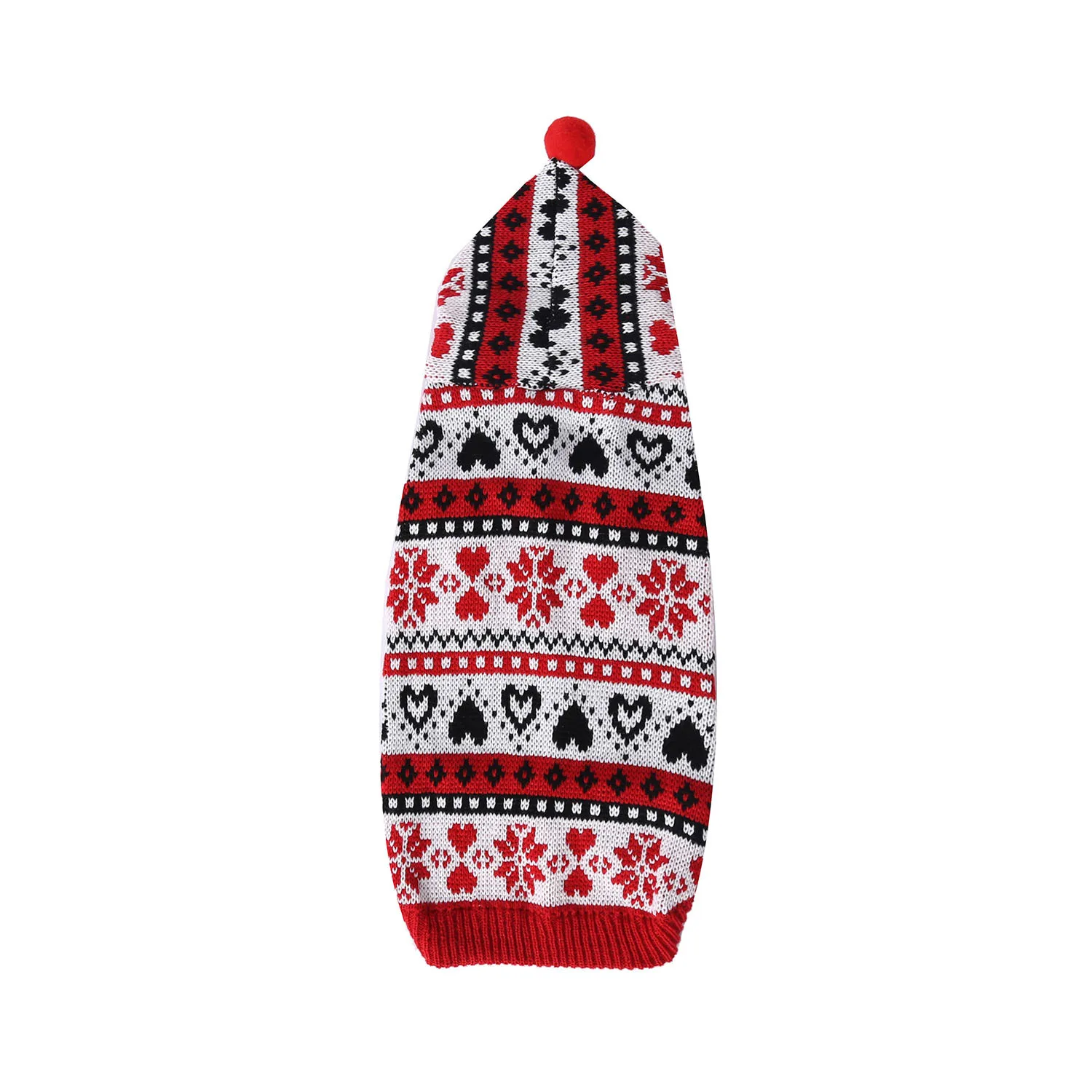 Red love snow cap Свитер для собак, осенняя камуфляжная шапка для питомцев, с ромбовидной решеткой, снежинка, Одежда для питомцев - Цвет: Red love snow cap