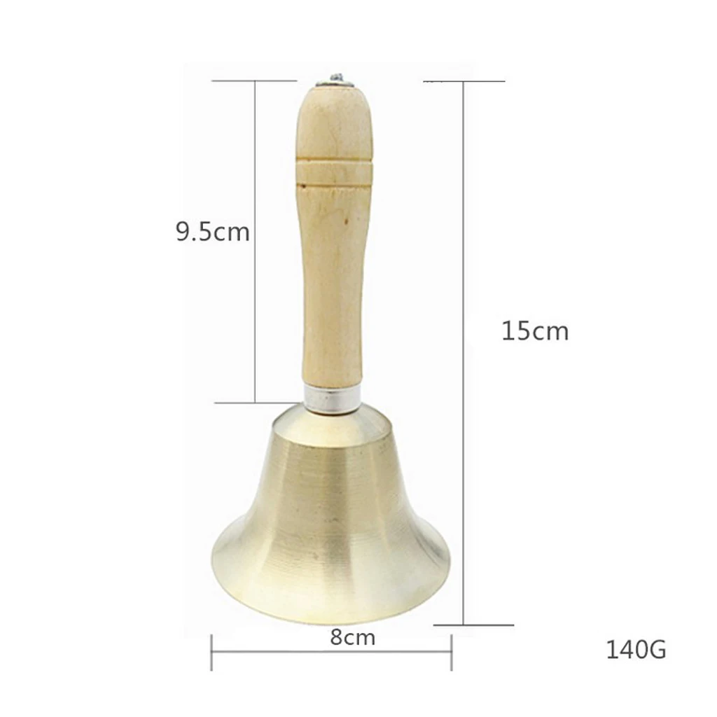 Finest Copper Hand Bell With Wooden Handle For School Restaurant | Спорт и развлечения