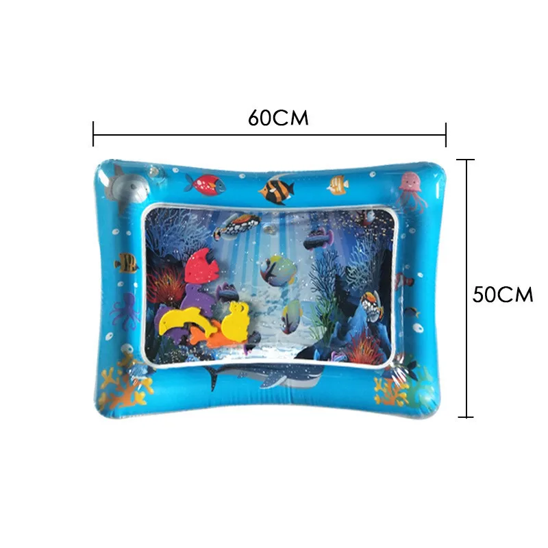 Hot Sales Baby Kids Water Play Mat Inflatable PVC Infant Tummy Time Playmat Toddler for Baby Fun Activity Play Center Dropship