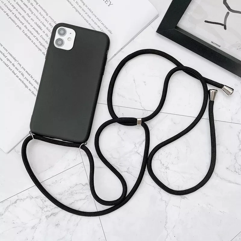 waterproof phone bag Strap Cord Chain Necklace Lanyard Case For Xiaomi Redmi Note 10 Pro Max 10 5G 10S 9S 9 8 8T 7 Redmi 9T 10 9C 9A Matte Soft Cover phone pouch bag