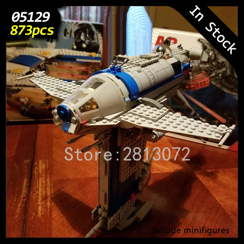 

In Stock 05129 Star Series Wars The Resistance Bomber 873Pcs Star Wars Seriers Model Building Blocks Compatible with 75188 Toys