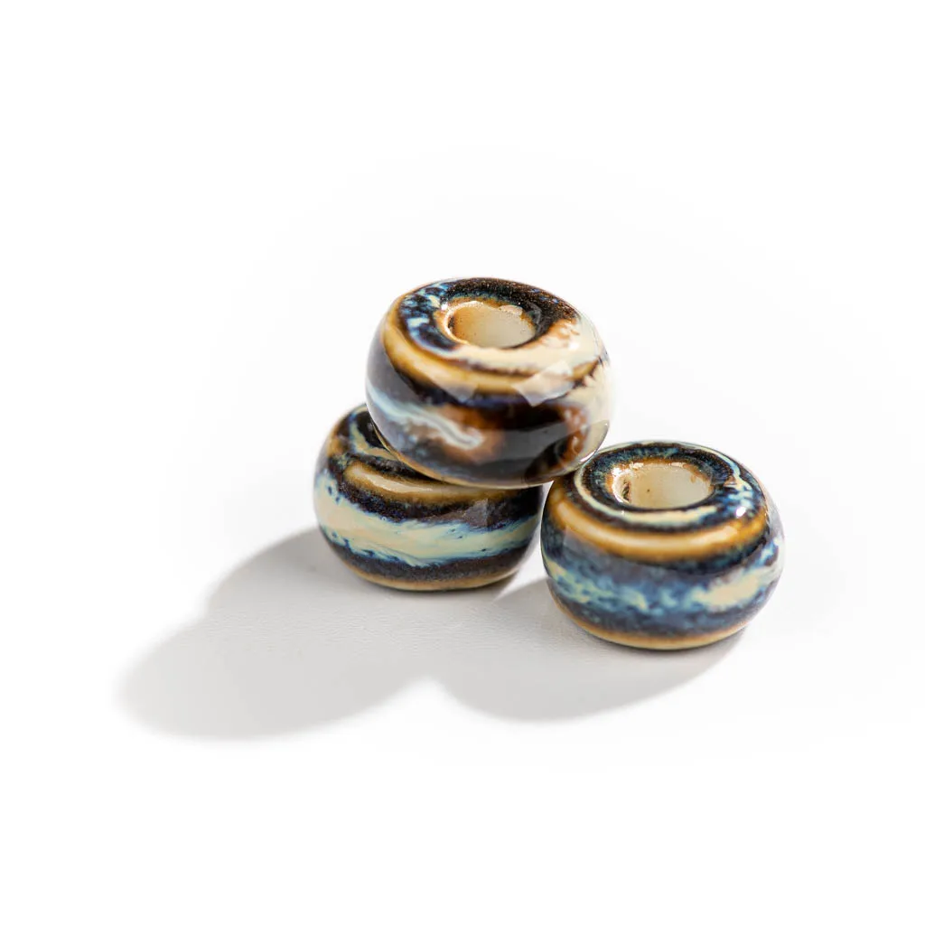 10 # 20 Stück Vintage kleine Ringform Ofenfarbe Keramikperlen handgefertigte Materialien Schmuck Zubehör Herstellung Armband # XN331 – Detail 5