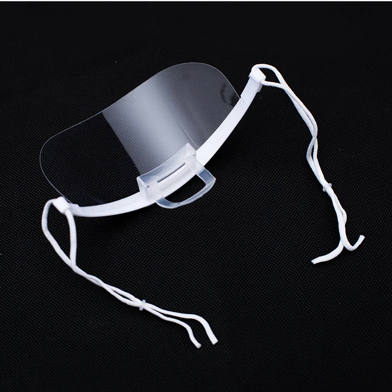 Anti-fog Transparent Mask Health Mask Fast Food Restaurant Plastic Kitchen Masks Reused respirator Beverage Service Tools 3