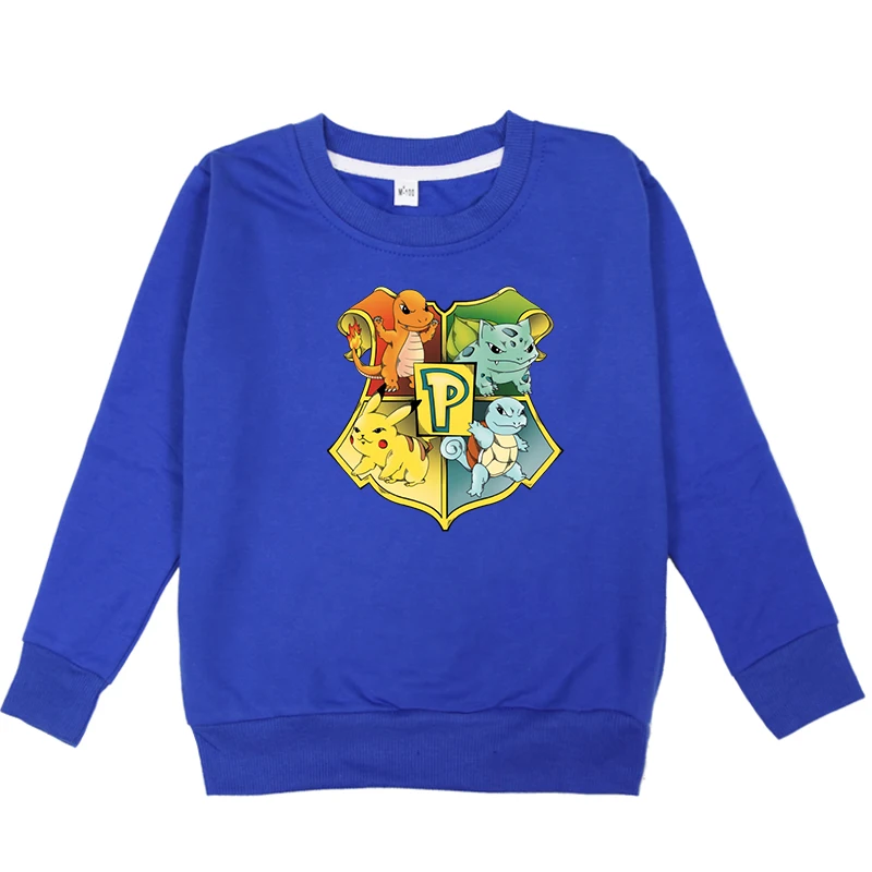 Hoodies 8 Детские толстовки с капюшоном для мальчиков и девочек; свитшоты с покемонами; детская футболка; пуловер; топы; весенне-осенняя одежда; повседневная одежда; свитшоты; fille - Цвет: Hoodies 8