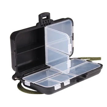 

Fly Fishing Box Plastic Storage Case Lure Spoon Hook Bait Tackle Connector Pesca Waterproof Fishing Tackle Boxes Black