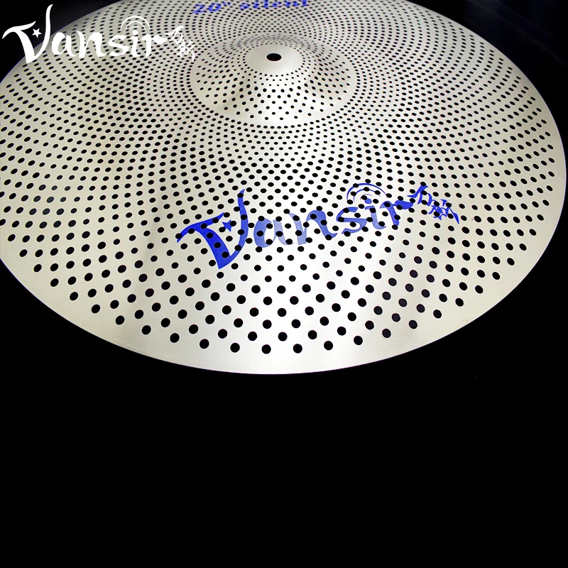 Vansir Cymbal 5 Pieces Low Volume Cymbal Set 14" Hi-hat + 16"+18"crash +20"Ride+Bag silent mute cymbal for practice