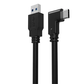 

Durable USB 3.2 Gen1 Type-C Data Cable for Oculus Quest2 VR Accessories Replacement Elbow Streaming Cable Line