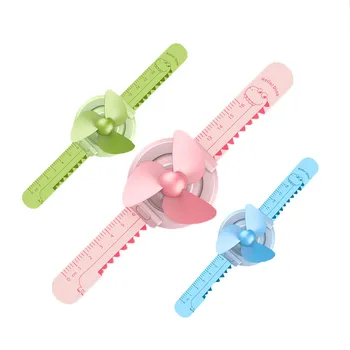 

Multifunction Cartoon Ruler USB Watch Fan Adjustable Portable Wrist Mini Fan USB Gadgets Student Children's Cute Small Fan