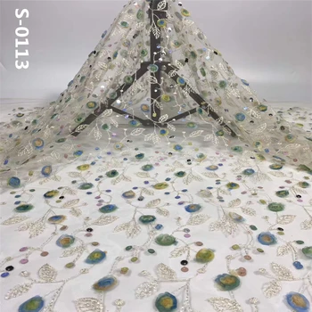 

Latest Sequin Lace Fabric African French Mesh Lace 2020 new African Sequin Lace Embroidery, Nigerian Lace, Dress, Wedding Fabric