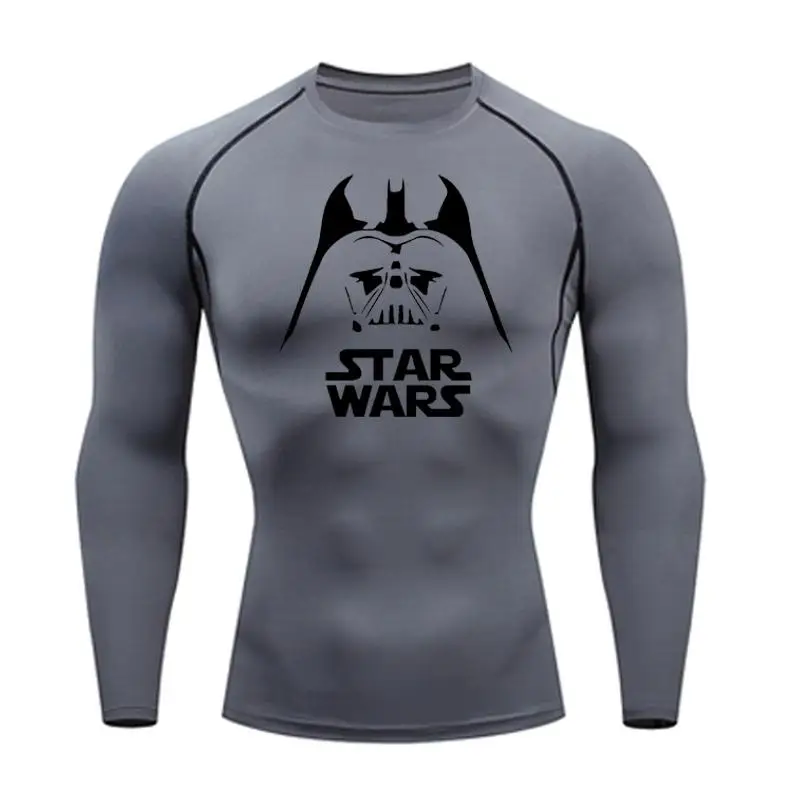 Star Wars Men thermal Underwear Set Compression Quick Drying Thermo fleece Men Clothing warm Shirt Fitness MMA men's full suit