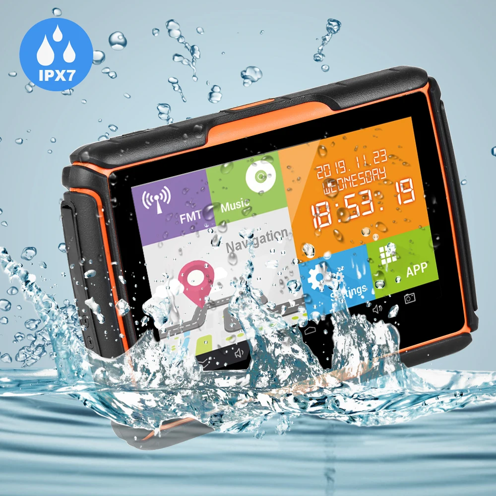 Free Maps Motorcycle GPS Navigation System 8GB 4.3/" Bluetooth IPX7 Waterproof