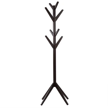 

Simple And Creative Tree-Shaped Solid Wood Coat Rack With 8 Hook Coat Storage Rack Display Stand For Home Use