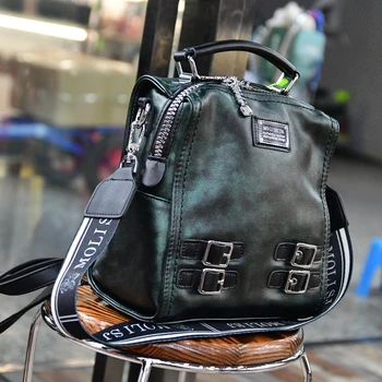 

Women Shoulder Bags Pearlescent Totes Punk Women Leather Handbags Black Purple Bag Fashion 2019 New Street Ladies Crossbody Bags