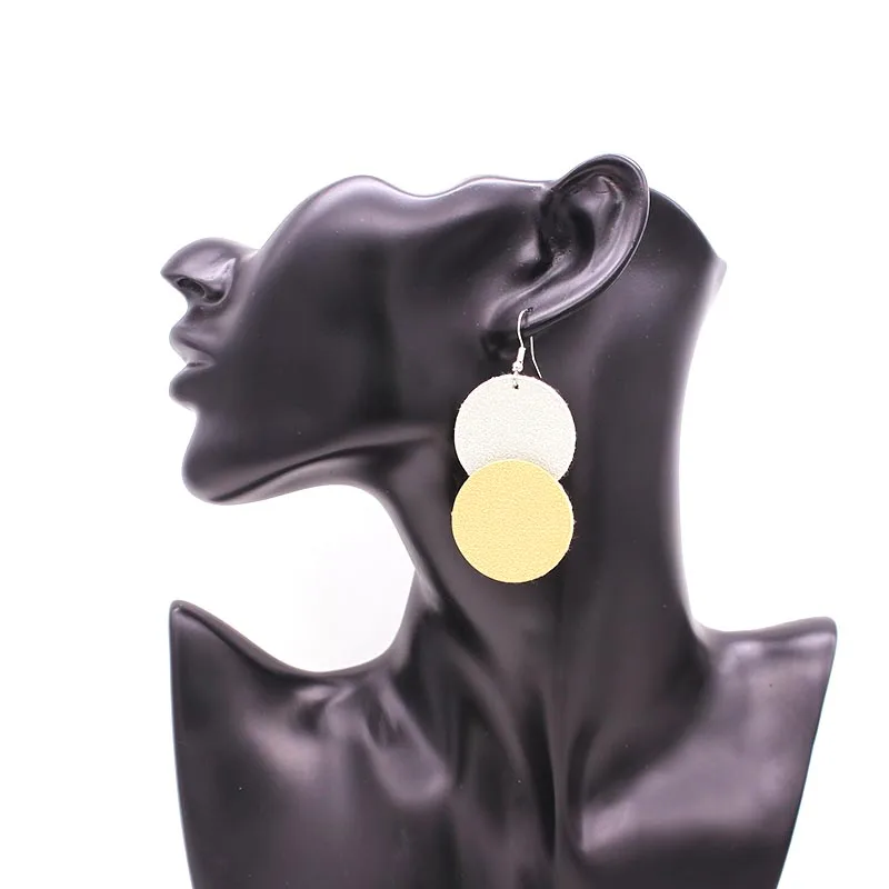 D& D новая горячая мода блестящая кожаная капля серьги для женщин дизайнерские ювелирные изделия серьги - Окраска металла: 1