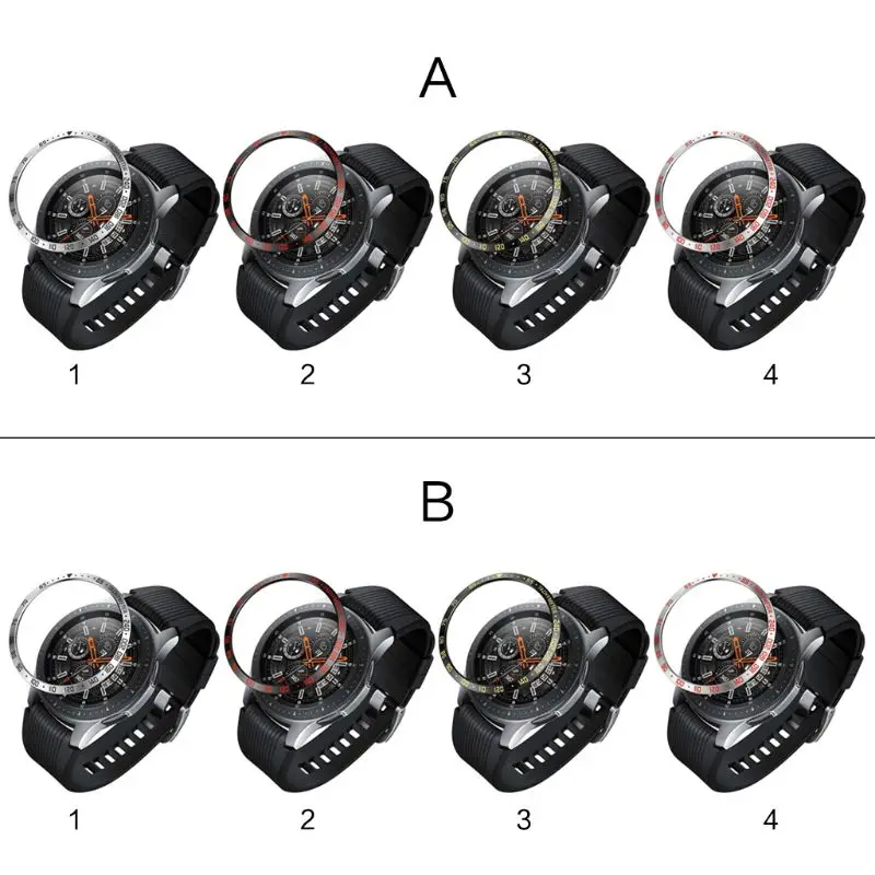 Металлический ободок из нержавеющей стали кольцо клеющаяся Крышка Замена для samsung Galaxy Watch 46 мм R800/42 мм R810 для gear S3/S4 Frontier