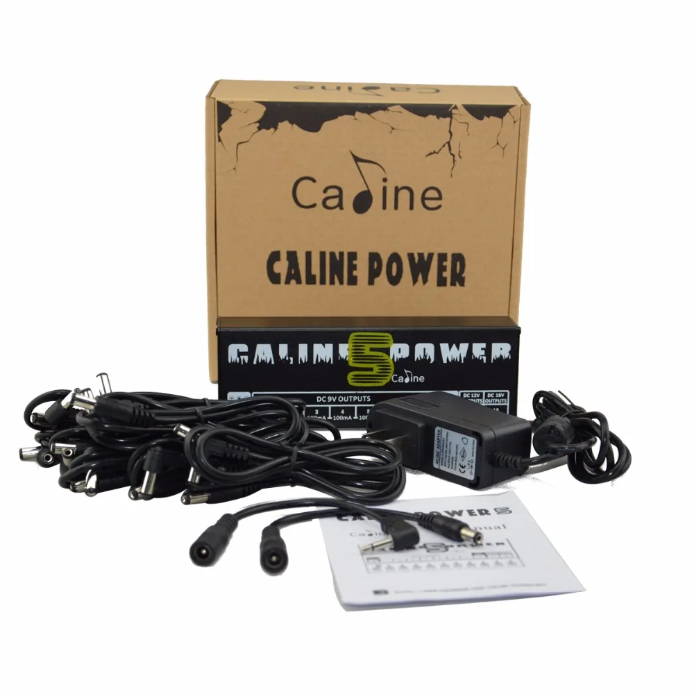 

Caline CP-05 Guitar Effect Pedal Power Supply 10 Isolated Outputs (9V,12V,18V) Power Tuner Short Circuit /Overcurrent Protection