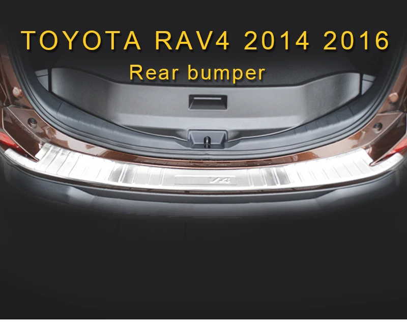 Для Toyota RAV4 автомобильный Стайлинг задняя дверь багажника Бампер Защитный чехол для крыла порога крышка стикер рамки аксессуары