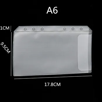 

40PCS standard 6-hole A6 loose-leaf bag PVC zipper bag traveler notebook storage bag