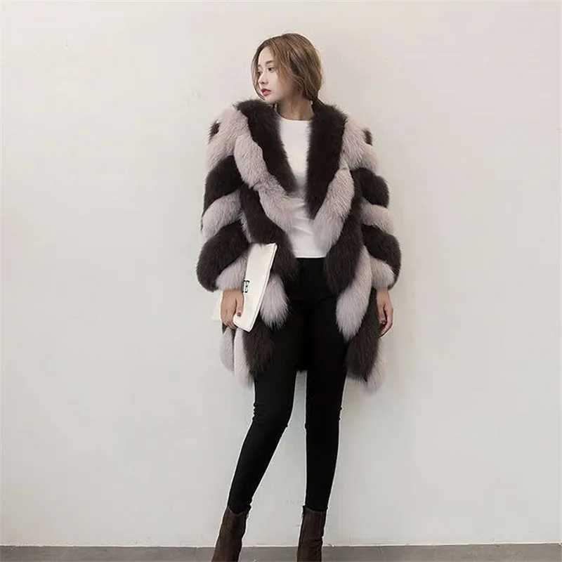 

Overcoat Women's Fur Jacket 2021 New Fashion Fur Coat Long Long Sleeve Autumn Winter Fur coats Thick Warm Coat Outerwear A1009