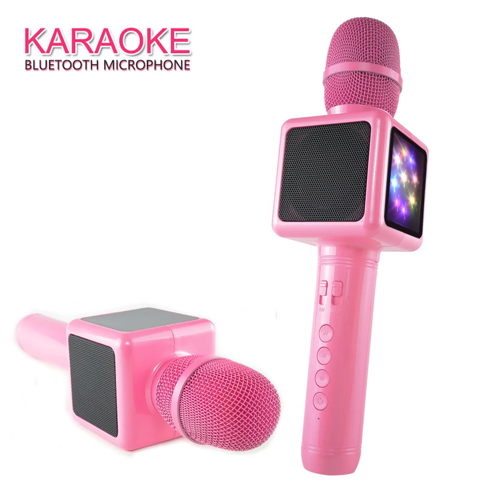 Микрофон для караоке, беспроводной Bluetooth динамик, музыкальный плеер, портативные ручные микрофоны, вечерние, КТВ, пение, устройство, подарок для девочки