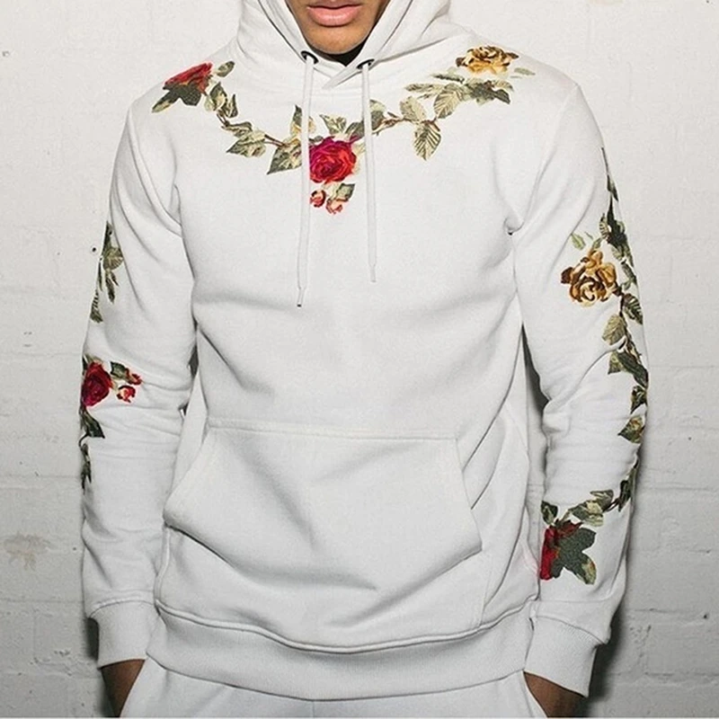 sudadera con flores hombre