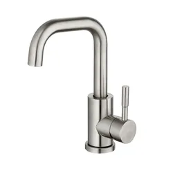 Double Water Faucet Bathroom Kitchen Basin Single Handler Stainless Steel  Sink Faucets 2 Hole