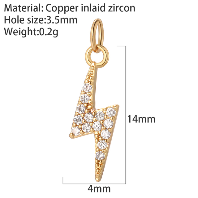 Star Rainbow Lightning Charms Gold Animals Elephant Dangle Charms for Jewelry Making Supplies Diy Necklace Bracelet Earring