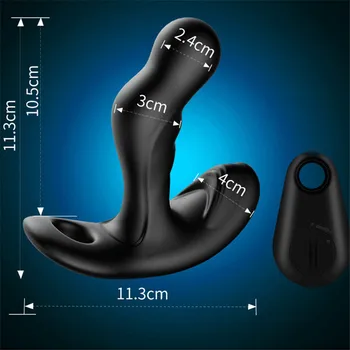 Wireless Remote Control 360 ° Rotating Vibrating Male Prostate Massage Anal Plug Butt Plug Adult Sex Toys For Men Women SM Anal 5