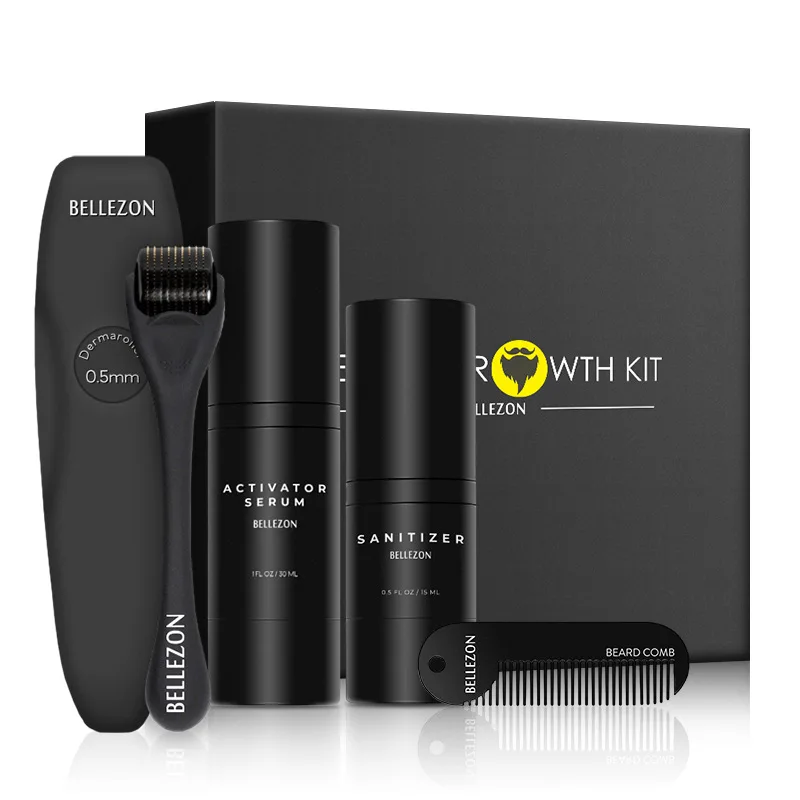 Hot Sale Beard-Growth-Kit Care Nourishing Essential Professional 4pcs/Set Comb Vy8bd0VYA