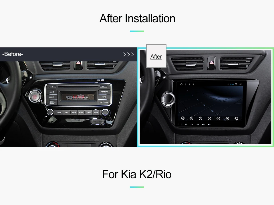 Perfect AK29071 uniway android 9.0 car dvd for kia rio k2 2012 2013 2015 2016 car radio sterao gps navigation 2