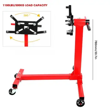 

Bracket Adjustable Engine Repair Bracket Transmission Gearbox Engine Support 1000 lbs 450kg Wheels Car Repair Tools