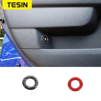 

TESIN Car Interior Mouldings Inner Fuel Tank Switch Carbon Fiber Decorative Ring Stickers For Dodge Charger 2015+ Accessories