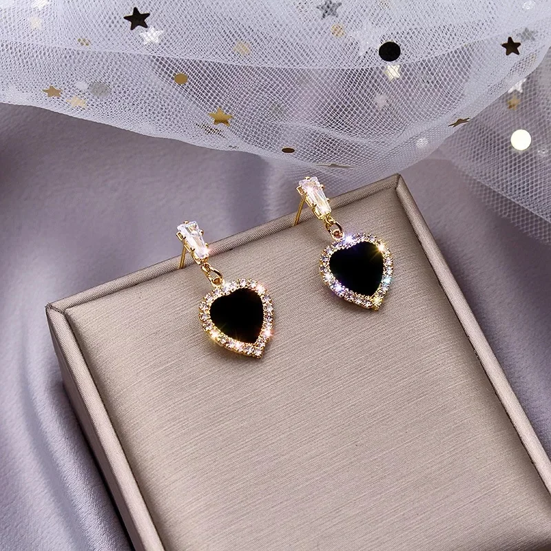 Korean version Round Rhinestone Stud Earrings Dangle Earrings Hoop Earrings Drop Earrings Pendant Earrings Long Earrings Crystal Earrings Women Fashion Simple Versatile Temperament Wedding Jewel