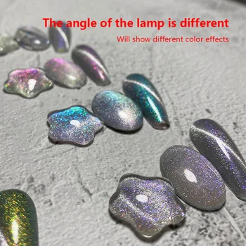 

9D Nail Glitter Nail Art Cat's Eye Powder Quicksand Gold Aurora Fantasy Starlight Mirror Powder Blending Nail Polish Nail Powde