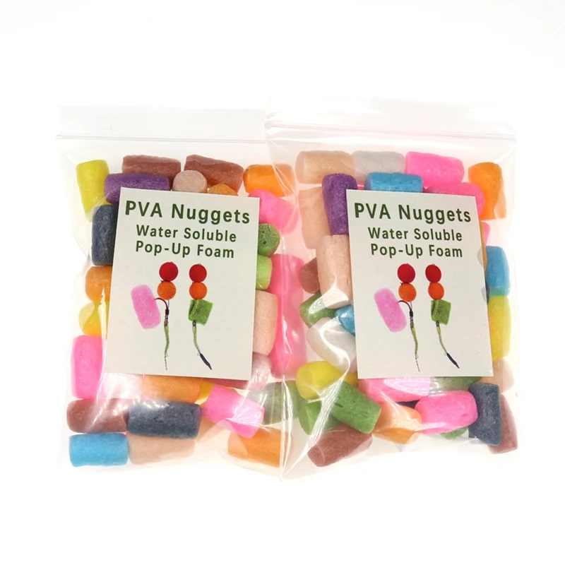 

50pcs/bag Fishing Nuggets Water Soluble Floating PVA Pop-up Foam Tackle Accessories