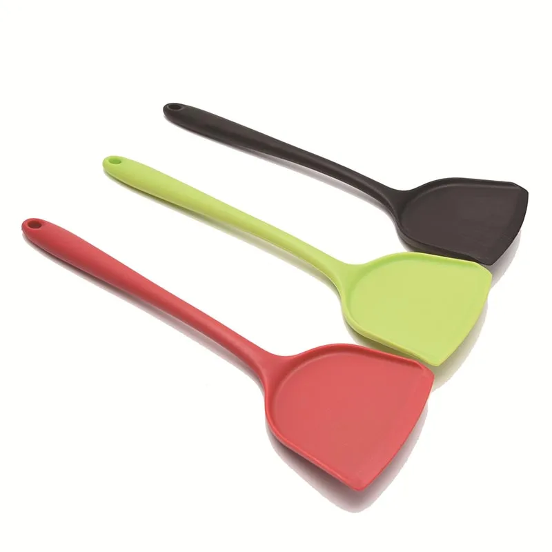 

Silicone Spoon Scraper Pan Spatula Cake Kitchen Cooking Tool Kitchen Utensil Turners Spatula Heat Resistant Integrate Handle