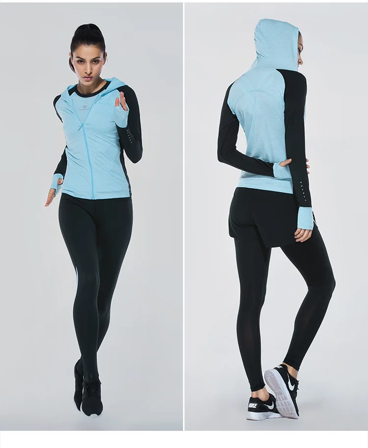 Спортивные куртки, женская верхняя одежда, спортивная куртка для бега, осенняя и зимняя облегающая дышащая одежда для похудения, быстросохнущие Топы