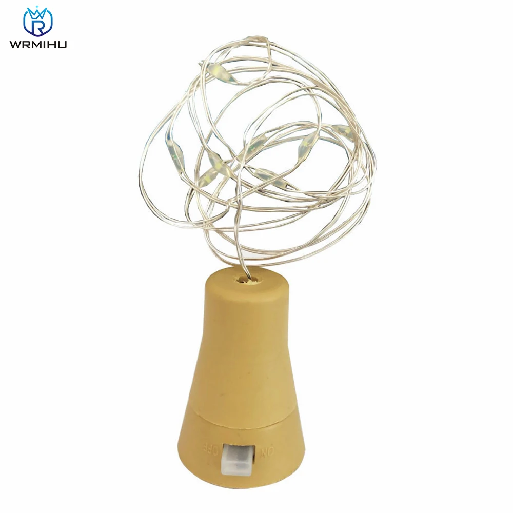 LED Solar Copper Wire Cork String Lights Outdoor Waterproof Wine Stopper Copper Wire Light Christmas Room Bar Decoration Lantern