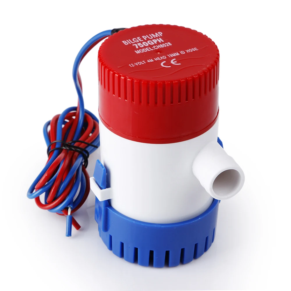 

12V 750GPH Electric Submersible Bilge Water Pump For Boat Hulls Yacht RV Marine