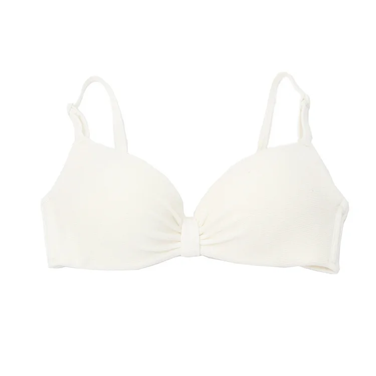 Bralette нижнее белье пуш-ап хлопковый бюстгальтер Осень Новые однотонные короткие мягкие регулируемые бесследные дышащие цветные бюстгальтеры для женщин - Цвет: Белый