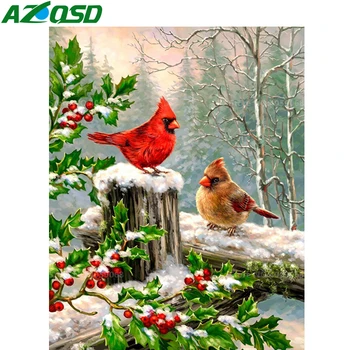 

AZQSD 5D Diamond Painting Bird Cross Stitch Full Square DIY Needlework Animal Picture Rhinestones Diamond Mosaic Decoration