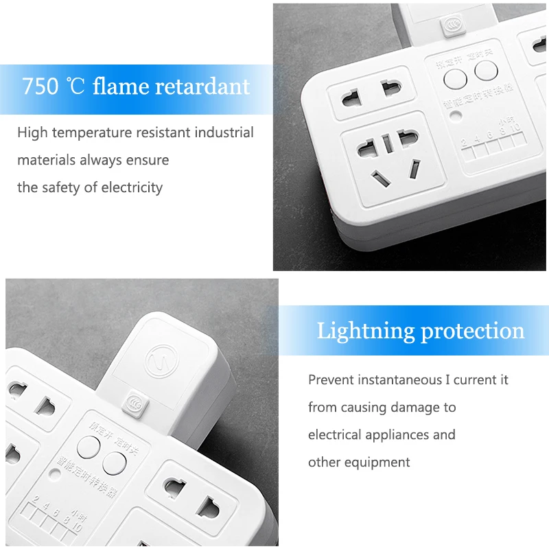 rápida usb 220v cn plug power strip