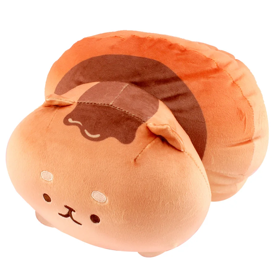 New Yeastken Cute Shiba Chocolate Bread Dog Lying Down Big Plush
