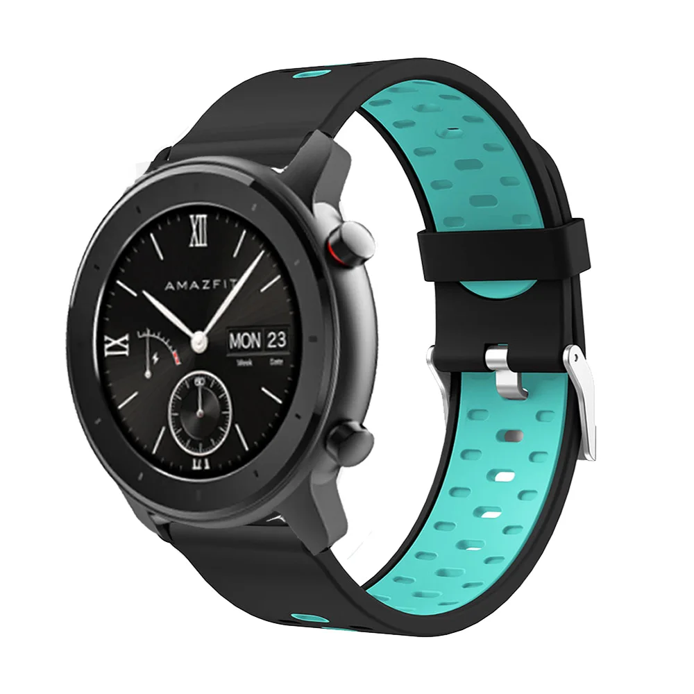 Силиконовый ремешок для Huami Amazfit GTR 42 мм Amazfit BIP Смарт-часы сменный ремешок для часов спортивный дышащий браслет ремень 20 мм