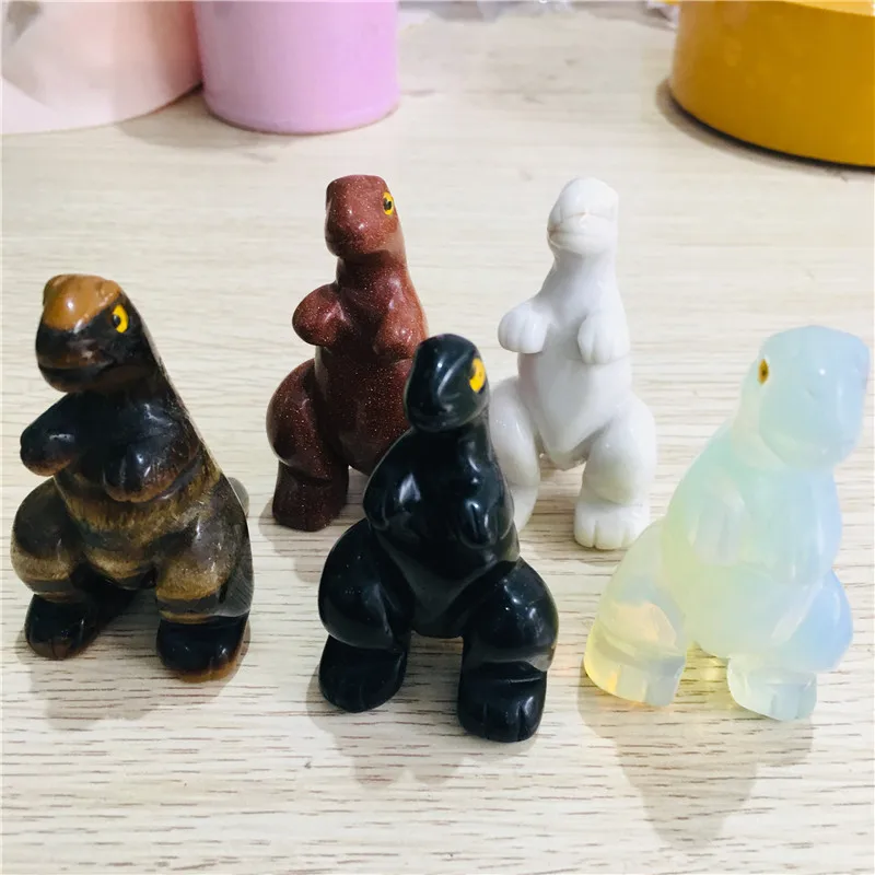 Natural crystal carved crystal baby dinosaur lovely