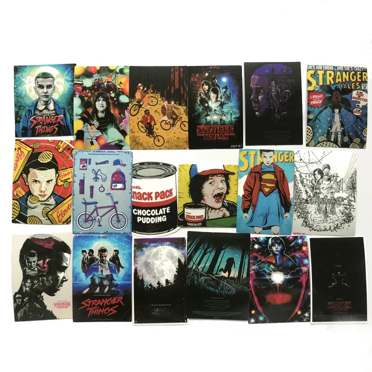 12 комплектов в партии из сериала очень странные 18 шт./компл. квадрокоптера наклейки Скрапбукинг Сделай Сам наклейки для украшения телефона водонепроницаемый мультфильм аксессуары Подарки
